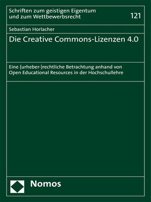 cover image of Die Creative Commons-Lizenzen 4.0